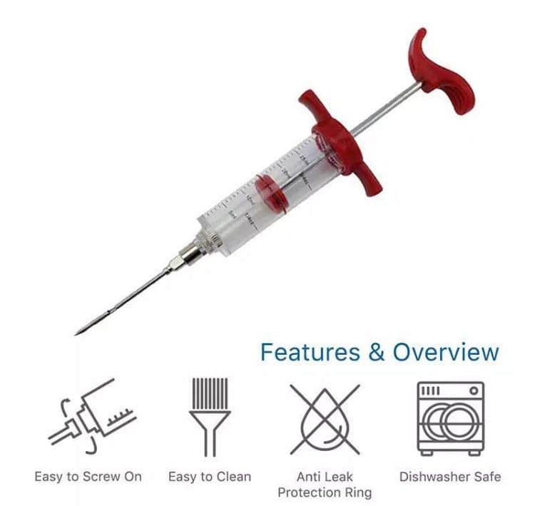 Meat Marinade Seasoning Flavor Injector, Injection Syringe With Screw-on Meat Needle For BBQ Grill Meat Marinade Seasoning Flavor Injector, Injection Syringe With Screw-on Meat Needle For BBQ Grill